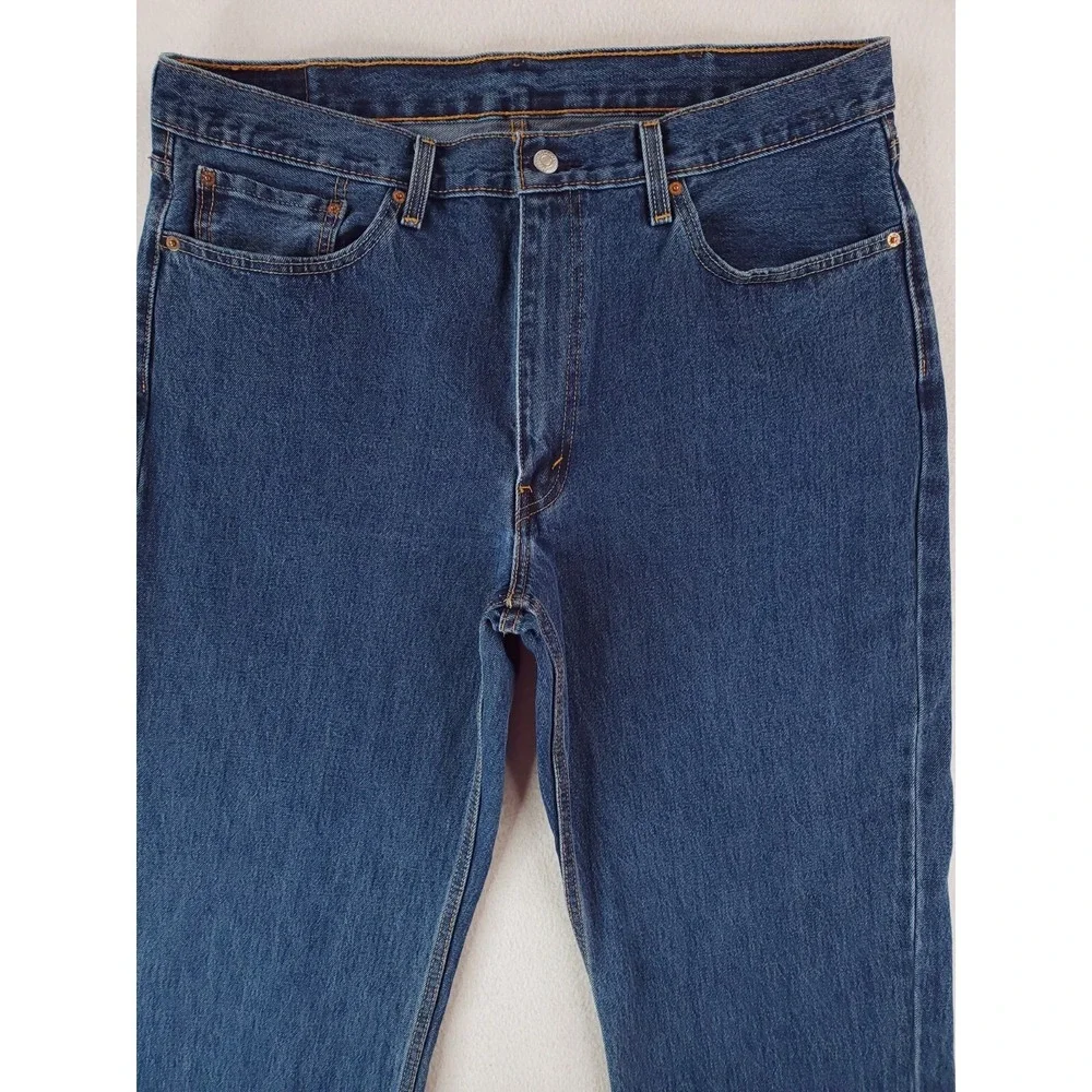 Levis 550 Jeans Mens 38x30 Blue Relaxed Tapered Work Pants Baggy 90s Y2K Dark